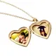 Pendentif de médaillon de cadre photo d'ami en forme de coeur rétro collier bijoux romantiques