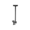 Peerless LCD Ceiling Mount LCC-18 - Mounting kit (extension column ceiling plate tilt/swivel bracket) - Tilt & Swivel - for LCD TV - steel - black - screen size: 13 - 29