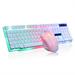 Chicmine TX30 Keyboard Mouse Kit RGB Backlight Computer USB Wired Game Keyboard Mouse Combo Esports Gaming Mouse Keyboard kit for Office and Home