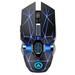 Wireless Optical USB Mouse Gaming Mouse 7 Color LED Backlit Rechargeable for PC Black