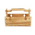 HOMEMAXS Folding Picnic Basket Table 2-in-1 Wooden Folding Picnic Table Storage Basket