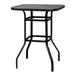 [US IN STOCK] Wrought Iron Glass High Bar Table Patio Bar Table Black