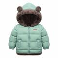 Aoochasliy Coats for Girls Boys Deals Toddler Baby Fall Winter Fleece Padded Jacket Hooded Zip Jacket Coat