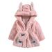 Mommy And Raincoats Winter Coats Girls Size 6 Coats Cartoon Winter Up Zip Clothes+Bag Kids Sleeve Warm Children Long Keep Hoodie Jacket Girls Coat&jacket Girl Puppy Coat