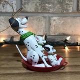 Disney Holiday | Disney 101 Dalmatians Christmas Ornament Vintage Dogs Puppy Sledding | Color: Red/White | Size: Os