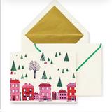 Kate Spade Holiday | Kate Spade New York Village Boxed Christmas Cards Nwt | Color: Orange/Pink | Size: Os