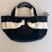 Kate Spade Bags | Kate Spade Black & White Small Nylon Bow Tote Zipper Clutch Handbag | Color: Black/Cream | Size: Os