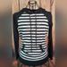 Michael Kors Tops | Michael Kors Mk Sweater Hoodie Black White Stripes | Color: Black/White | Size: Xs