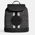 Coach Bags | Dempsey Drawstring Backpack In Signature Jacquard With Coach Patch And Stripe | Color: Black | Size: Os
