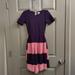 Lularoe Dresses | Lularoe Striped Dress Sz Xxs | Color: Pink/Purple | Size: Xxs