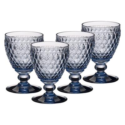 Villeroy & Boch Boston Coloured Weißweingläser 4er Set Blau Image