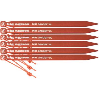 Big Agnes Dirt Dagger UL Tent Stakes Pack of 30 6in Orange ADD6BULK3021