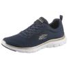 Sneaker SKECHERS "FLEX APPEAL 4.0 BRILLINAT VIEW", Damen, Gr. 40, gold (navy, goldfarben), Textil, Synthetik, sportlich, Schuhe, Freizeitschuh, Halbschuh, Schnürschuh mit Air Cooled Memory Foam
