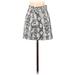 Shein Casual A-Line Skirt Mini: White Animal Print Bottoms - Women's Size X-Small - Print Wash