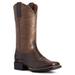 Ariat Round Up Wide Square Toe - Womens 8.5 Brown Boot B