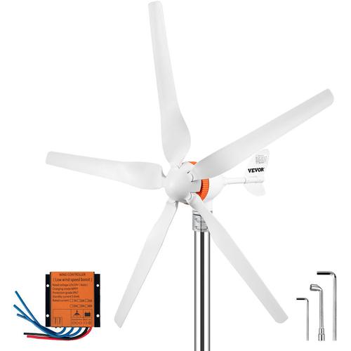 Vevor - Windkraftanlage 300W Windgenerator 18A Windturbine 5-Nylonfaser-Klingen Wind Stromerzeuger