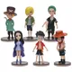 Lot de 6 figurines de dessin animé Ronoa Zoro Monkey D Luffy ACE Robin Chopper en PVC 6