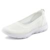 Sneaker Ballerinas LASCANA, Damen, Gr. 44, weiß (sanftes weiß), Obermaterial: 100% Textilmaterial. Futter: 100% Textilmaterial. Decksohle: 100% Textilmaterial. Laufsohle: 100% Synthetik, unifarben, sportlich, Schuhe Ballerina, ultraleichter Slipper,...