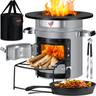 Rocket Stove Incl. padella per grigliare in ghisa con borsa per il trasporto Dutch Oven bbq Rocket