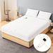 Cotton Blend Electric Heated Mattress Pad - White