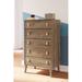 Signature Design by Ashley Aprilyn 5 Drawer 29.88" W Lingerie Chest w/ Interchangeable Leather Handles Wood in Brown | Wayfair EB1187-245