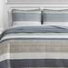 Nautica Ridgeport Stripe Cotton Quilt Set Polyester/Polyfill/Cotton in Gray | Twin Quilt + 1 Standard Sham | Wayfair USHSA91225595