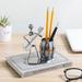 Wrought Studio™ Cyion Guitar Rocker Pen Holder Metal in Gray | 5.51 H x 5.39 W x 2.55 D in | Wayfair 6F8915C7EE14481F9886E3AA6B7D372F