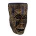 Bungalow Rose Great African Wood Mask Wall Décor in Blue/Brown | 10.25 H x 7 W x 3.5 D in | Wayfair FA4CF60070D94BA88CF888D40284629B