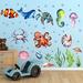 Latitude Run® 52 Piece Ocean Fish Under The Sea Stickers Removable Waterproof Peel & Stick For Bathroom Watercolor Ocean Decor Wall Décor | Wayfair