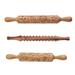 Creative Co-Op Hand-Carved Wood Rolling Pin Wood in Brown | Wayfair AH1493SET