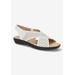 Wide Width Women's Claudia Sandal by Easy Street in White (Size 12 W)