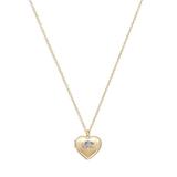 Coach Jewelry | Coach Women's Signature Heart Locket Necklace | Color: Gold | Size: 16"-18"