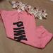 Pink Victoria's Secret Pants & Jumpsuits | Cropped Pink Victoria's Secret Joggers | Color: Black/Pink | Size: S/M