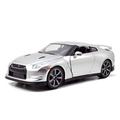 Jada Toys - Fast and Furious Modellauto 1:24 - Brian`s Nissan GT-R R35 (Silber) aus Fast & Furious, Die Cast Auto von Brian O`Conner mit Teilen zum Öffnen, 19cm, ab 8 Jahre