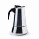 Lacor - 62033 - Mailand Italienische Kaffeemaschine, Express-Kaffeemaschine, Edelstahl 18/10, alle feuergeeignet einschließlich Induktion, spülmaschinenfest, 4 Tassen Kapazität, glänzende Oberfläche