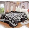 Modern 3D 2 Ply Reverisible Super Soft Blanket Faux Fur Luxury Mink Throw Warm Blanket (Brown, Large 200 x 240 cm)