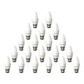 paul russells 6.5W LED Candle Light Bayonet Cap B22D, 60w Bulb, 806LM LED Bulbs, 6500K Daylight Lamps, Frosted C35 BC Energy Saving Chandelier Lightbulbs, Pack of 20