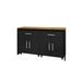 Eiffel Garage Work Station Set of 3 in Matte Black - Manhattan Comfort 3-258BMC8