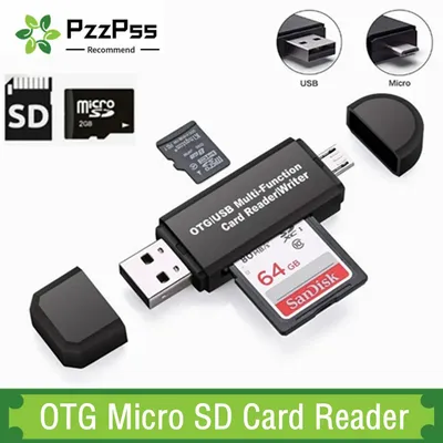 PzzPss – lecteur de carte Micro SD OTG lecteur de carte mémoire intelligent USB 2.0 2.0