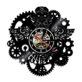 Steampunk Theatre Vinyl Record Wall Clock Gear Horloges Night Theatre Home Decor Leone Wheels