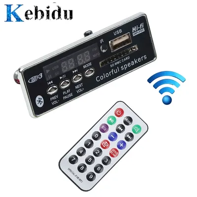 Kebidu-Lecteur MP3 mains libres pour voiture USB Bluetooth carte décodeur MP3 intégrée