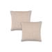 Sevita Chevron Natural Cotton Square Pillow, Feather Filled, Set of 2