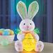 Fiber Optic Easter Bunny Plush Decoration - 9.500 x 8.500 x 6.880