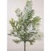 White Flocked Cedar Spray Faux Plants And Trees - Green