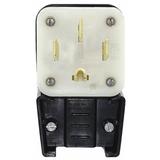 LEVITON 9452-P Agl Strt Blade Plug,Blk,50 A,Stnd,14-50P