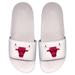 Men's ISlide White Chicago Bulls Primary Logo Motto Slide Sandals