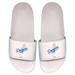 Youth ISlide White Los Angeles Dodgers Primary Logo Motto Slide Sandals