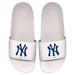 Men's ISlide White New York Yankees Alternate Logo Motto Slide Sandals