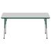 Factory Direct Partners Rectangle T-Mold Adjustable Height Activity Table Laminate/Metal | 32 H in | Wayfair 10011-GYGN