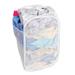 SmartDesign Deluxe Mesh Pop Up Square Laundry Hamper Mesh in Pink/White/Blue | 8.1" H x 8.1" W x 6.2" D | Wayfair 358304